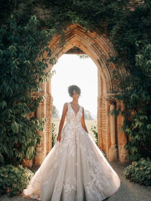 Off The Shoulder Mikado Beaded Lace Ball Gown Wedding Dress | Kleinfeld  Bridal